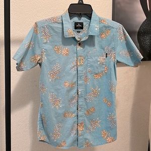 Boys Youth Rip Curl button down short sleeve short
